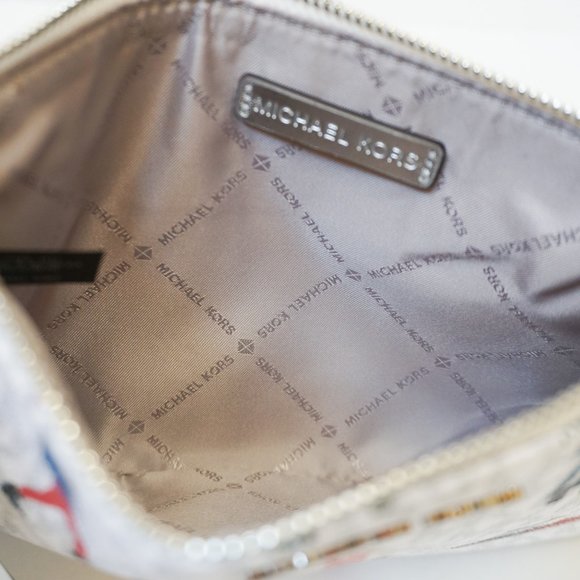 Michael Kors Jet Set Girls JST Ski Multi Wristlet Trio MK Bright White Multi - Picture 7 of 11